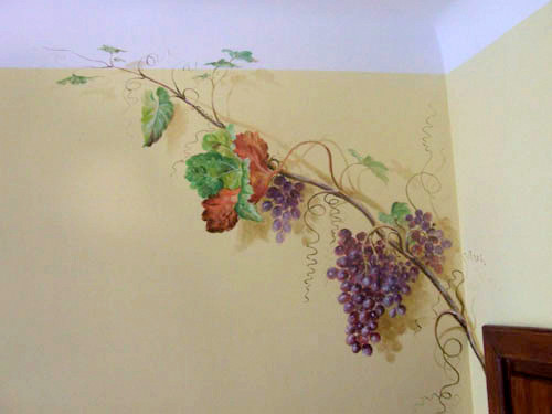 Malarstwo scienne - winogrona, tempera na ścianie 2.jpg
